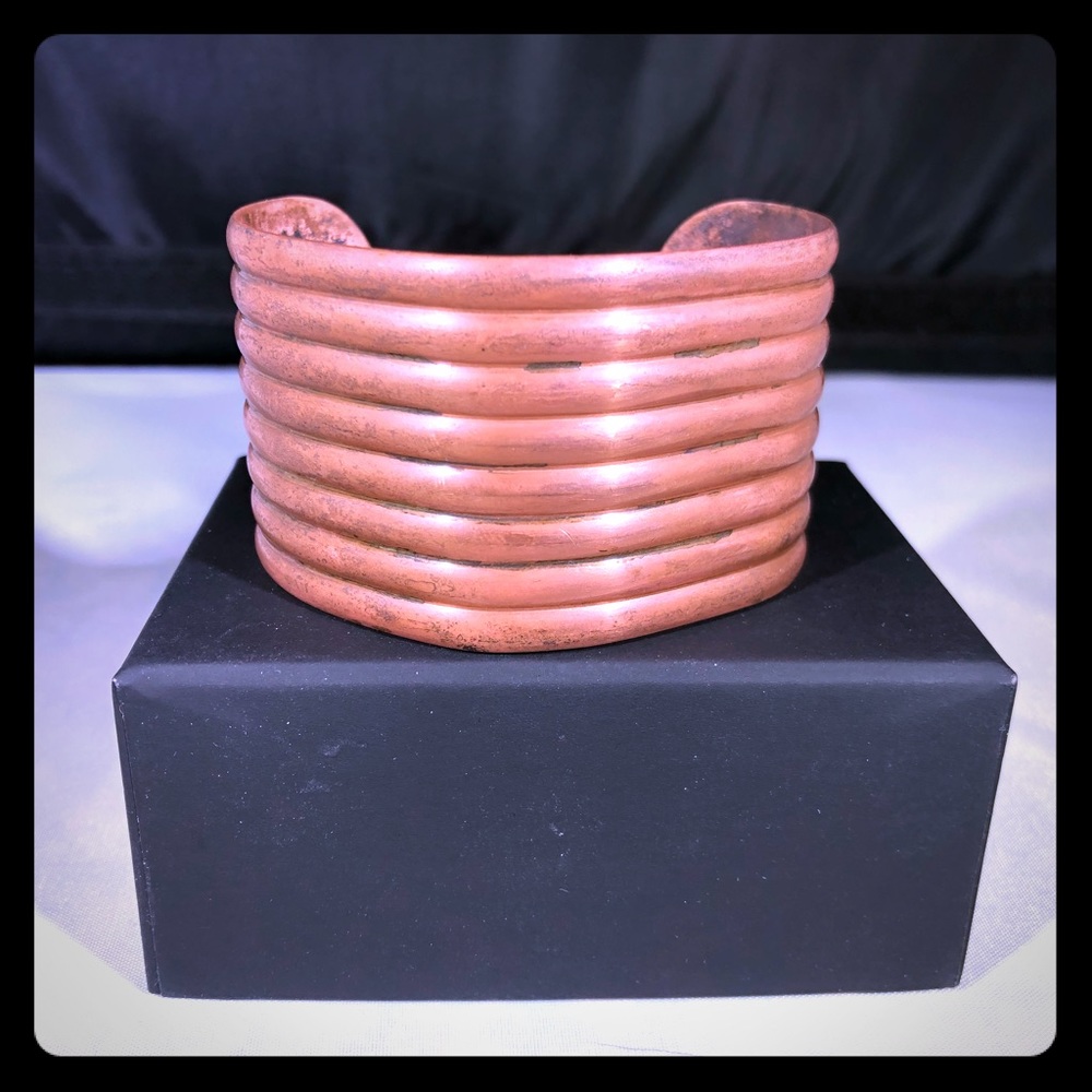 Copper Metal Cuff Bracelet