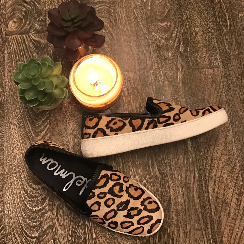 Sam Edelman Leopard Slip On Sneakers