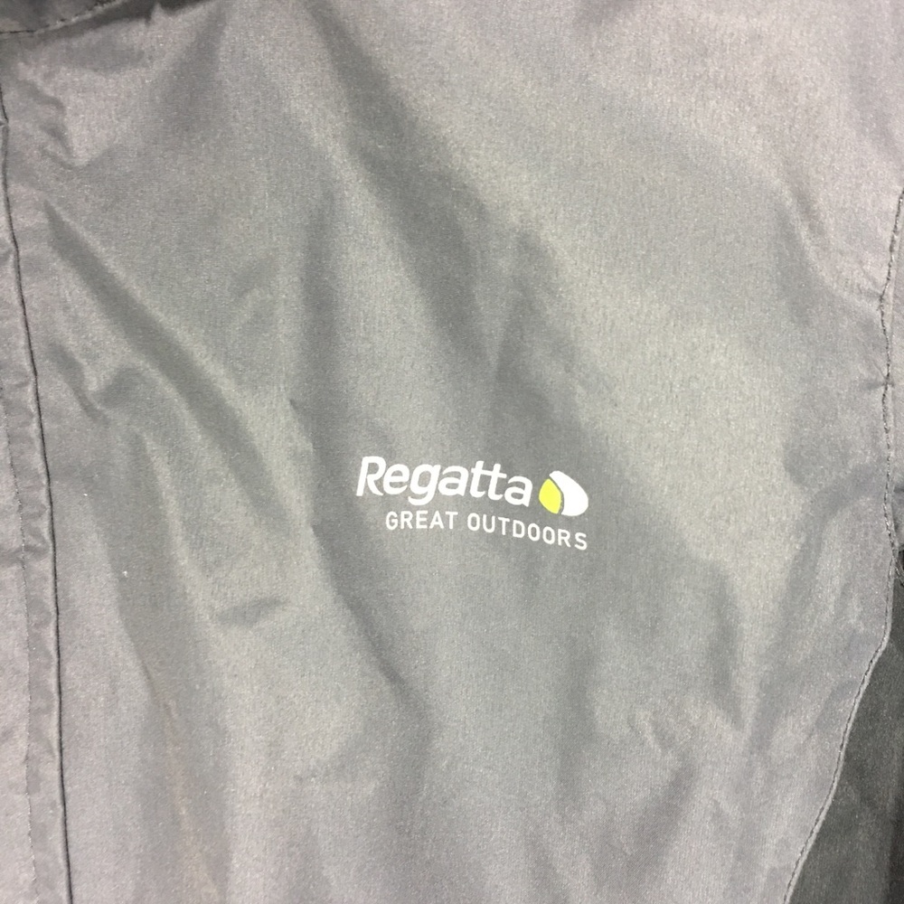 Mens Regatta Jacket Size 32 Gray Hooded Waterproof View 2