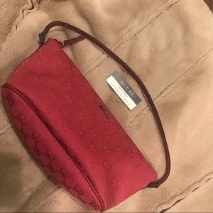 Authentic GUCCI GG Canvas Pouchette