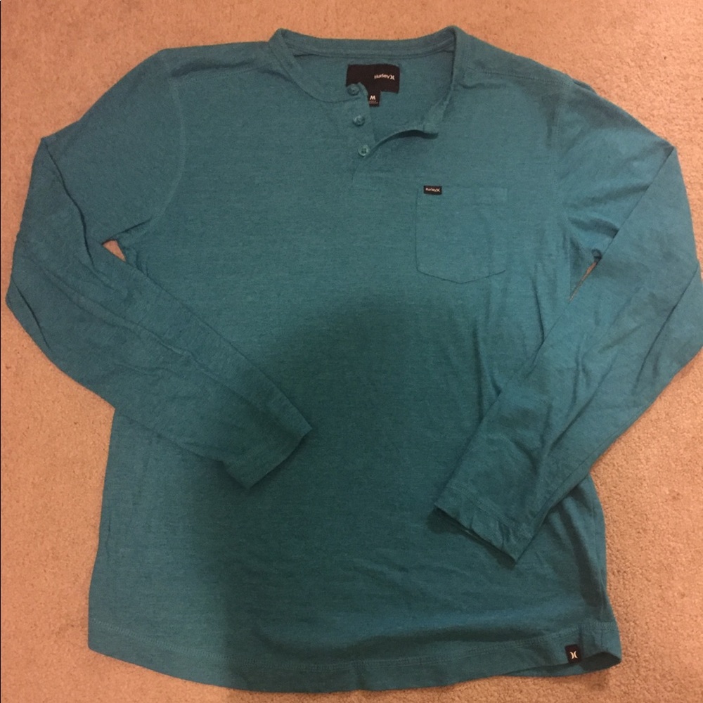 Hurley Blue long sleeve Henley