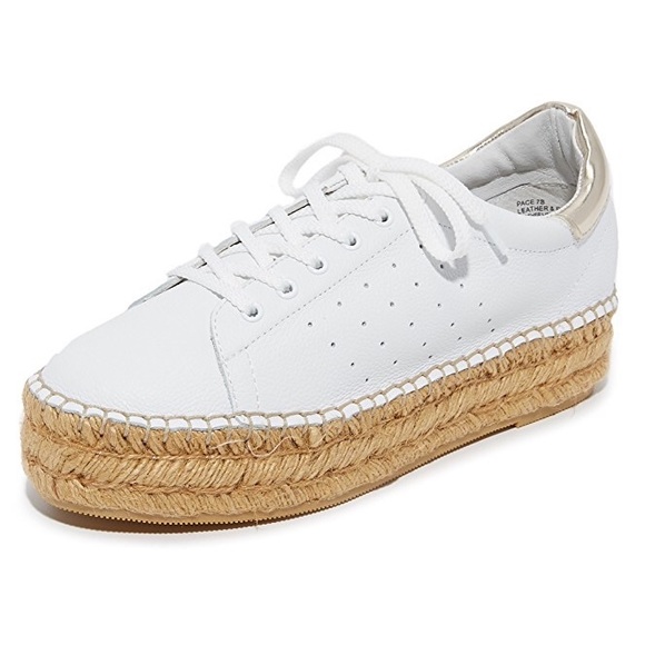 NWOB STEVE MADDEN LEATHER PACE ESPADRILLE PLATFORM - Picture 2 of 6