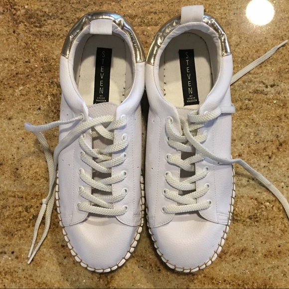 NWOB STEVE MADDEN LEATHER PACE ESPADRILLE PLATFORM - Picture 4 of 6