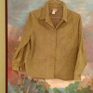 Coldwater Creek Leather Shell Top