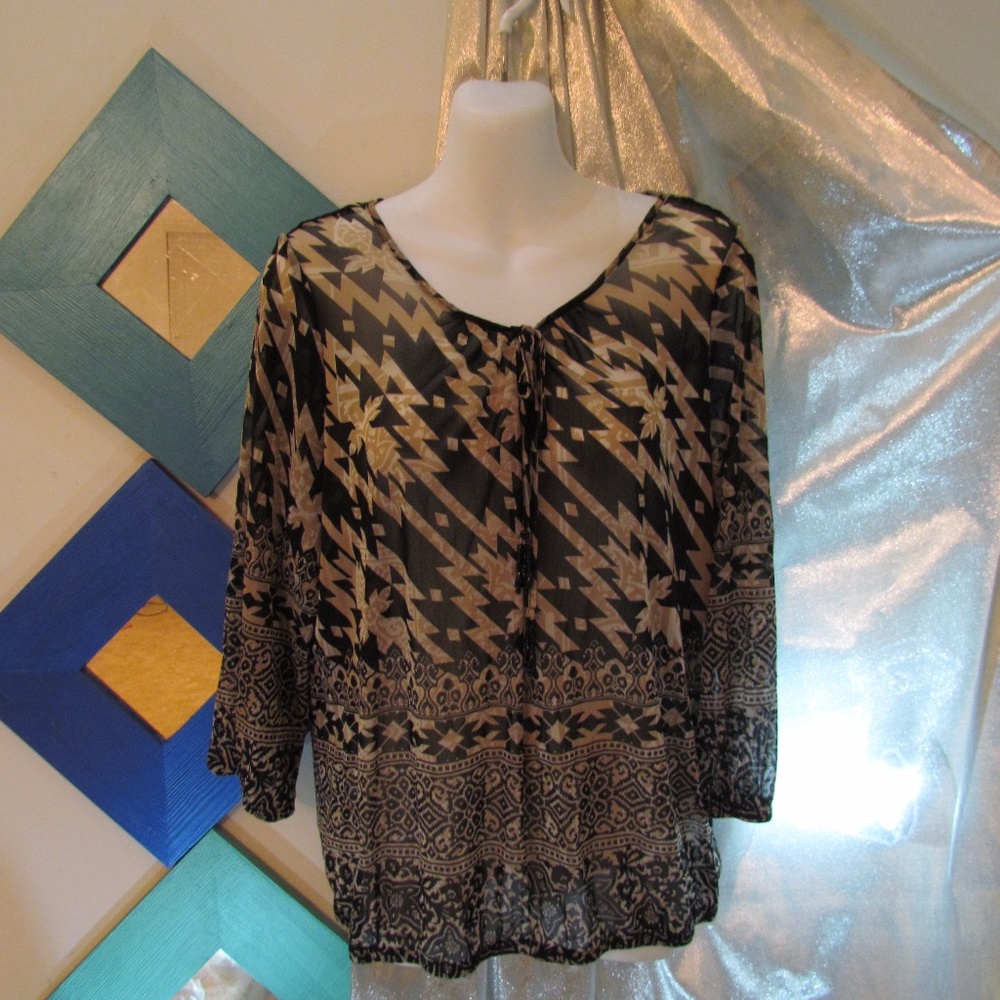 INC Internationa Concepts The Colors Of Fall Top