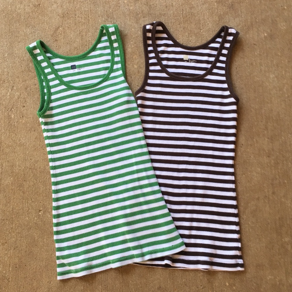 'GAP' Striped Tank Tops (Sm)