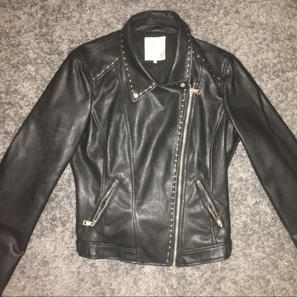 Zara faux leather motor jacket