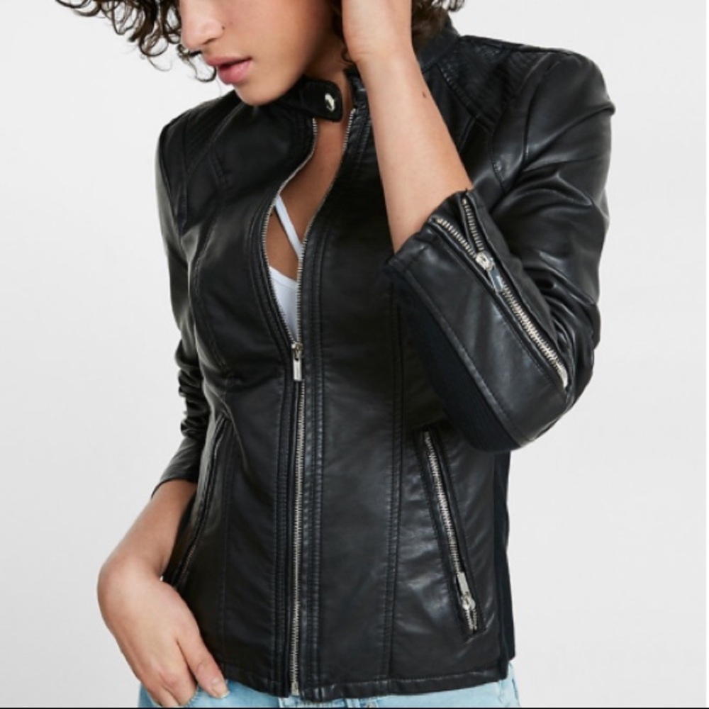 Express faux leather jacket