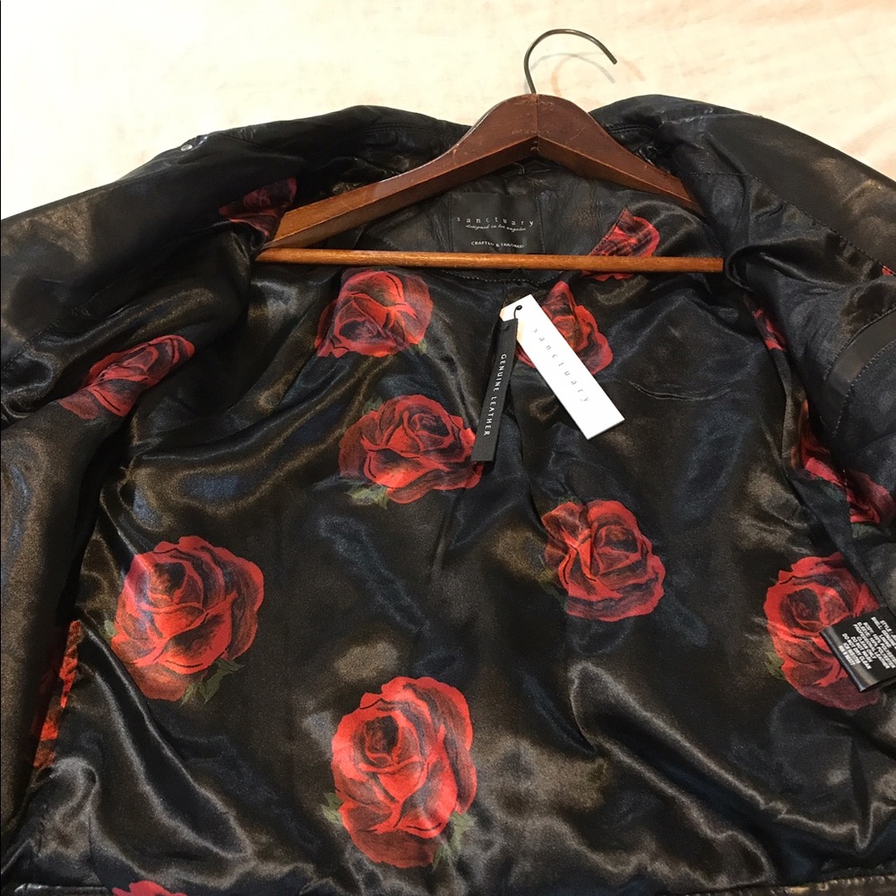 New w/ tags Sanctuary Ophelia  Moto Leather Jacket - Picture 5 of 5