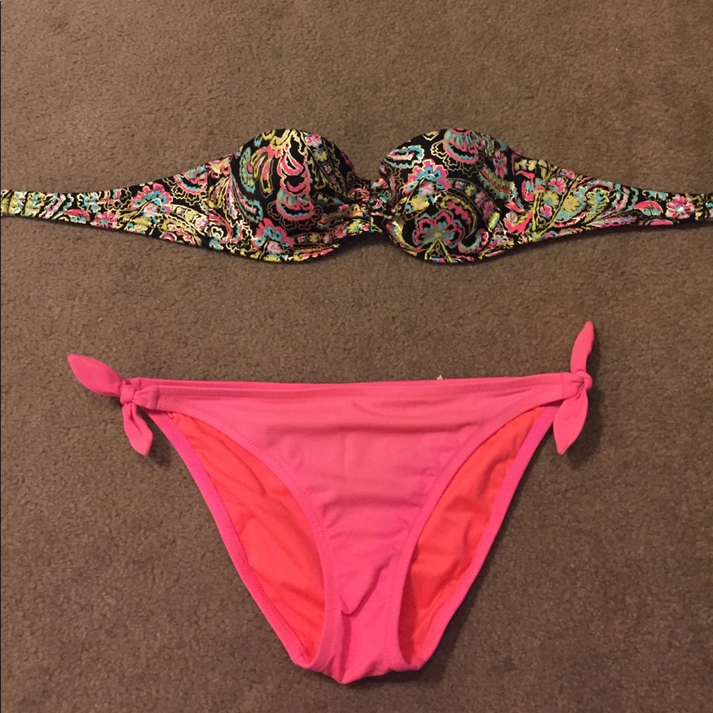 Victoria Secret Bandeau Top and Bikini Bottoms