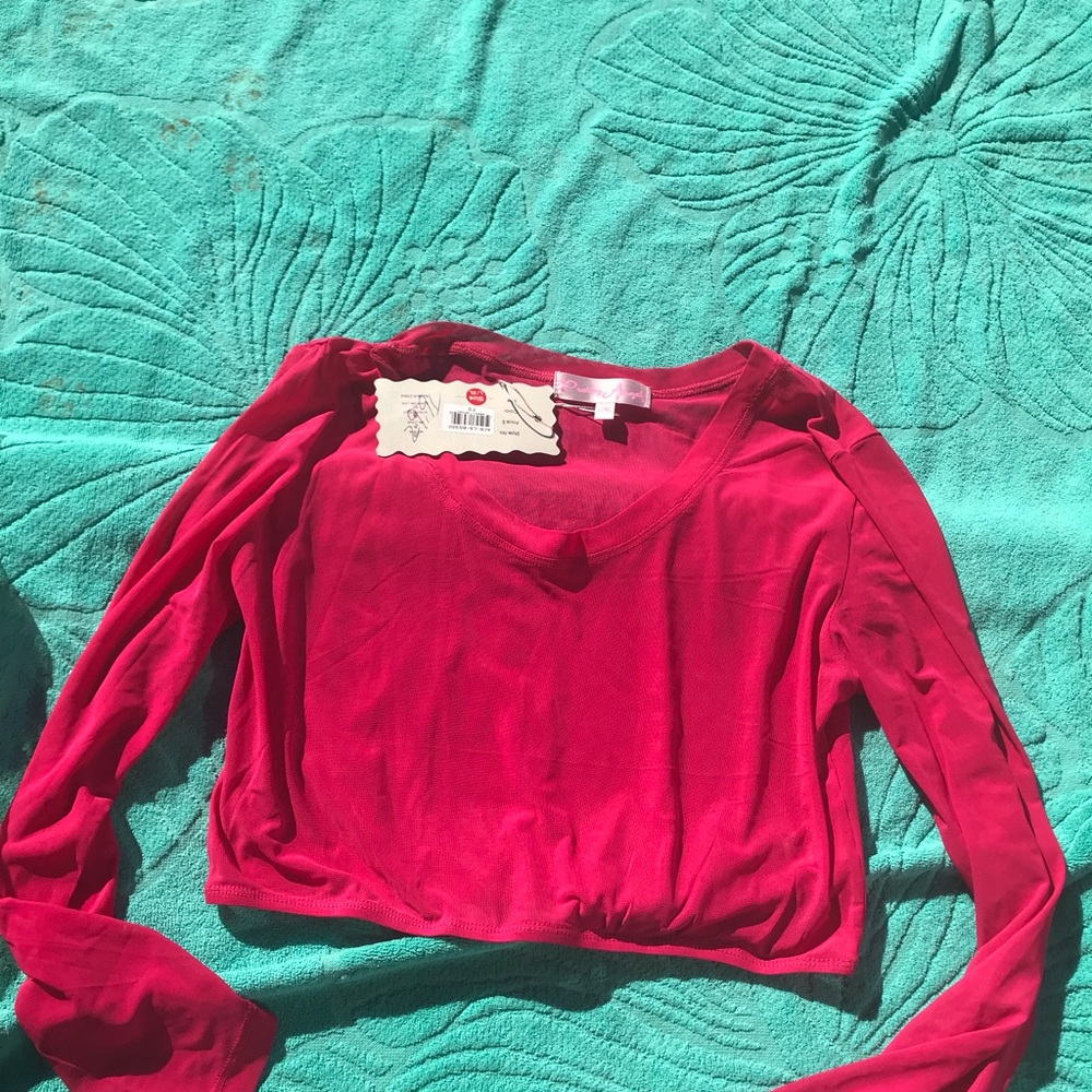 NWT PRETTY ANGEL CROPPED LONG SLEEVE TOP