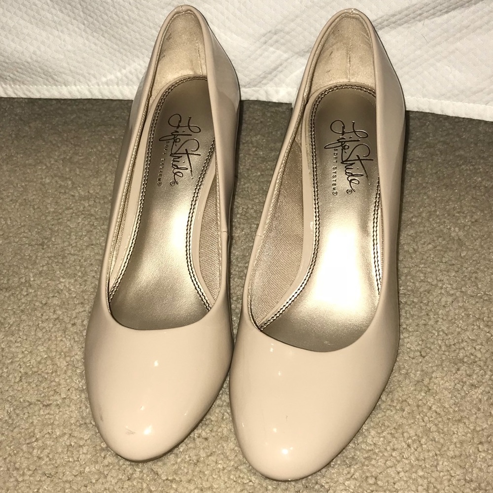 Nude high heels