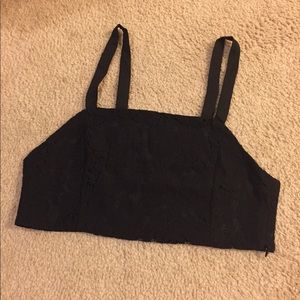 Black crop tops size medium