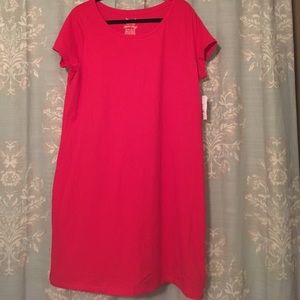 Red t-shirt dress