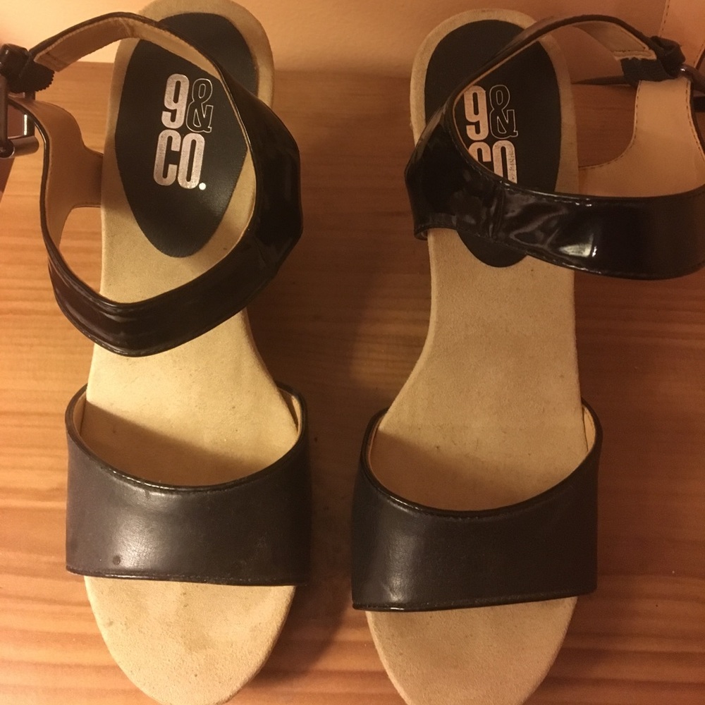 Barely used leopard wedges