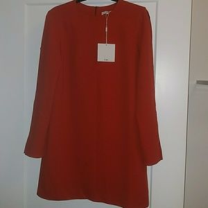 TIBI RED CREPE DRESS