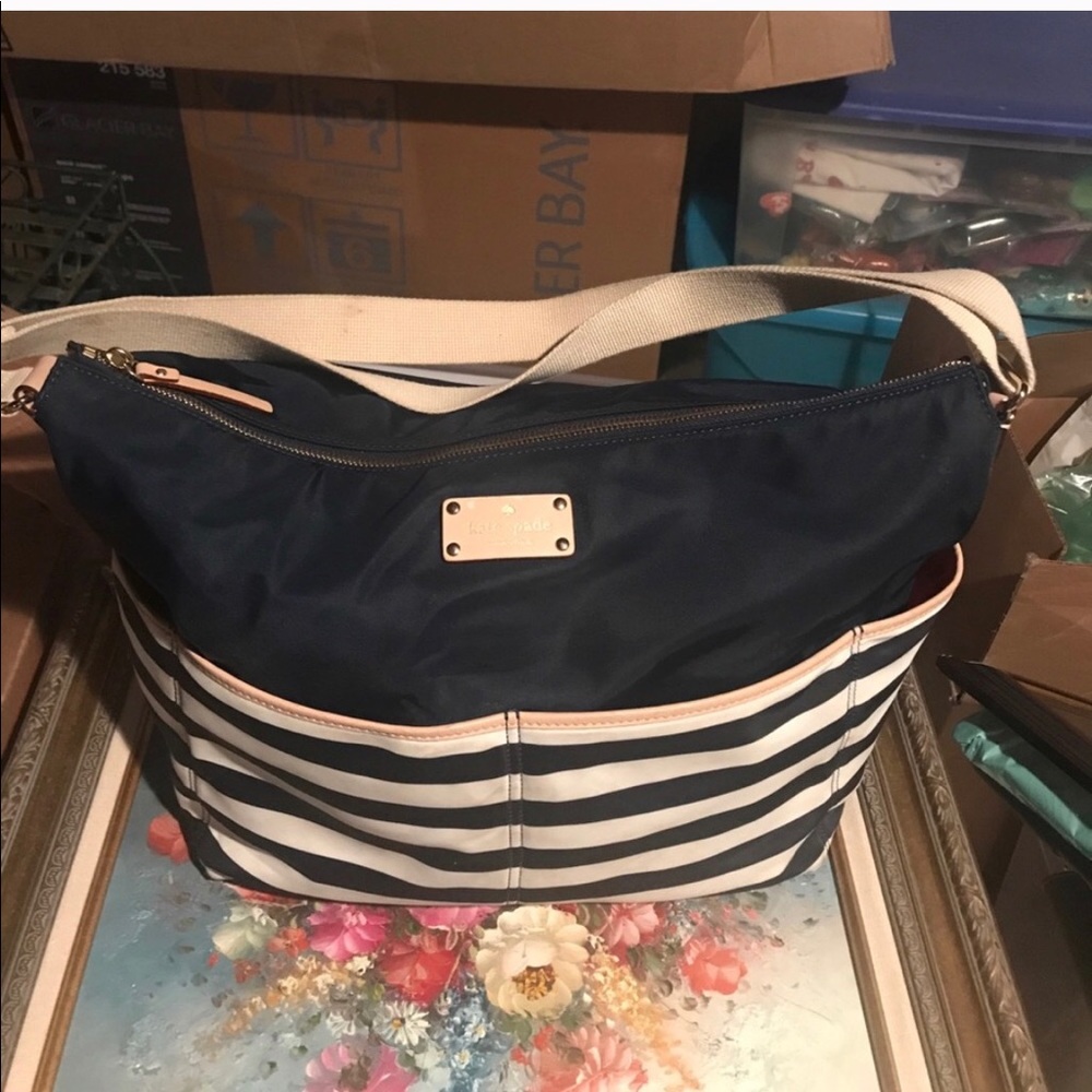 Kate spade navy diaper bag