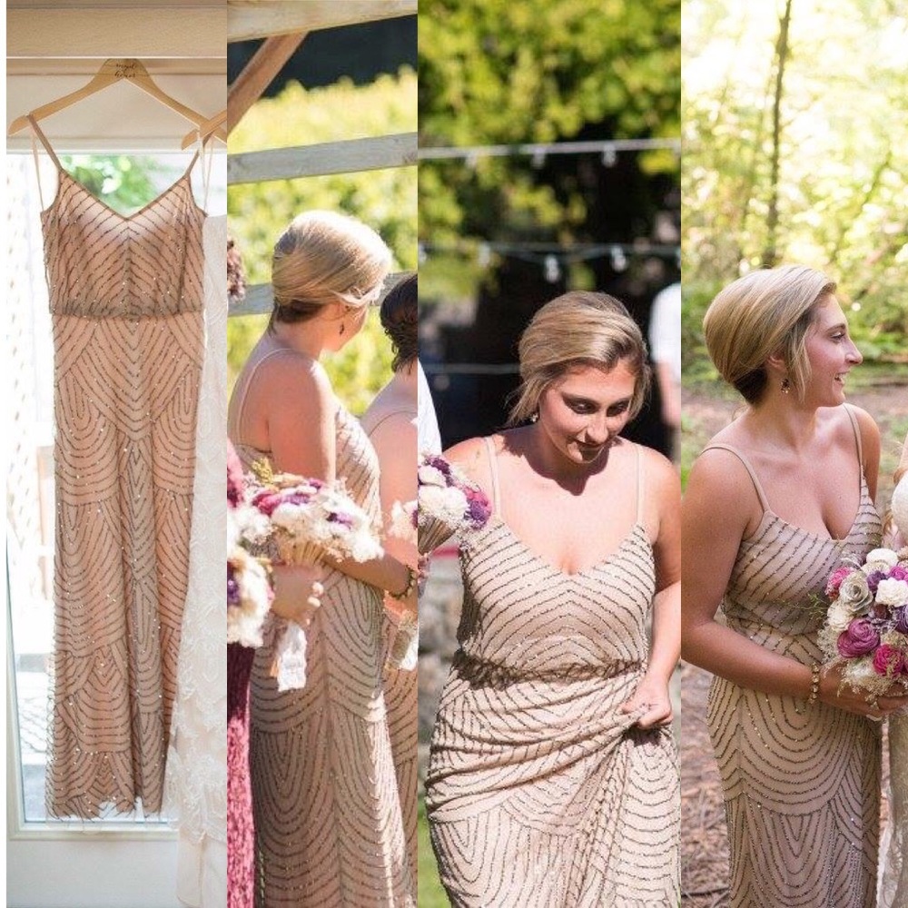 Nude Dress. Audrianna Papell.  Only worn Once!