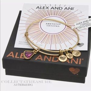 💕ALEX AND ANI February Teardrop Raf Gold Bangle💕