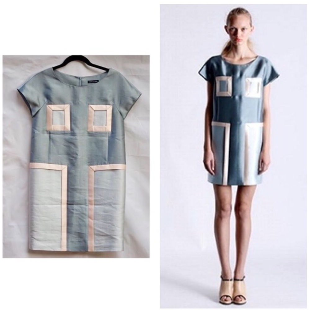 Andy&Debb designer oversized cream dress