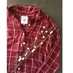 Burgundy Button Down