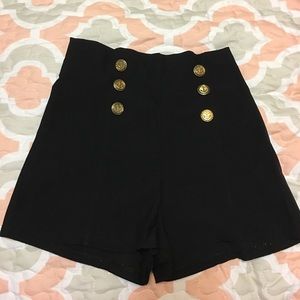 Black high waisted shorts