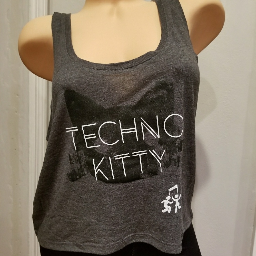 Techno Kitty Tank Tops