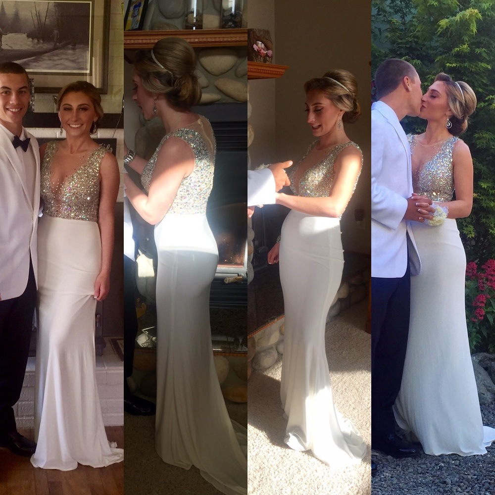 White Prom Dress. Worn once!