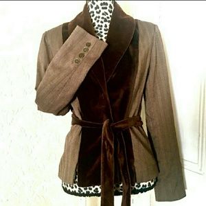 Fall Blazer / Velvet and Tweed Blazer