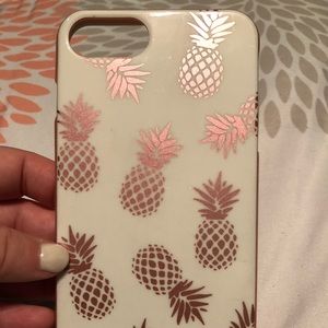 Pink pineapple iPhone 6plus phone case