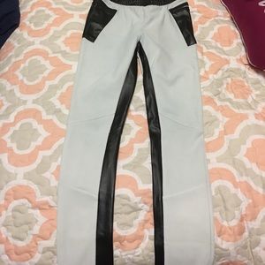 Faux leather pants