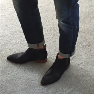 Gap black leather booties