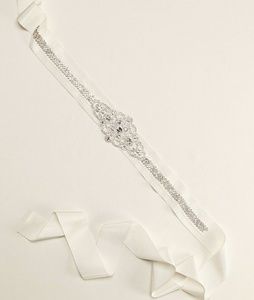 David's Bridal wedding gown sash