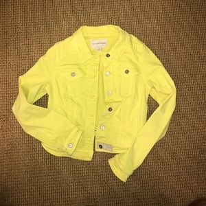 Anthropologie yellow denim jacket