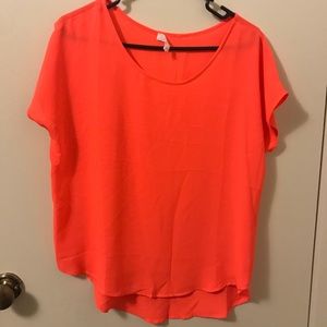 Neon orange blouse