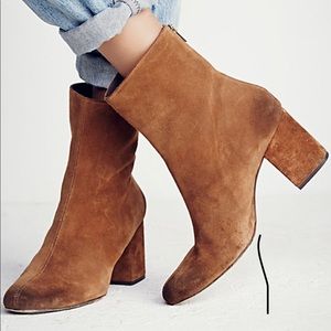 Free People Cecile Ankle Boot - Brown Suede