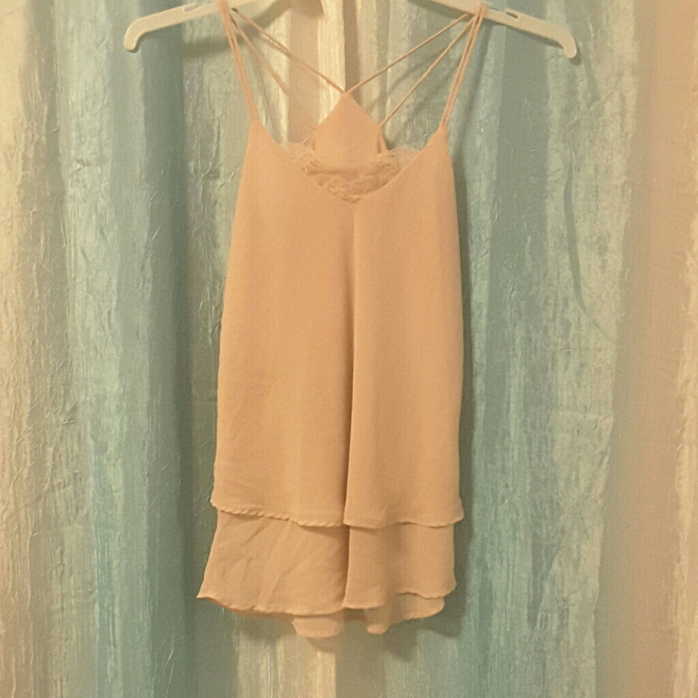 Pink lace cami