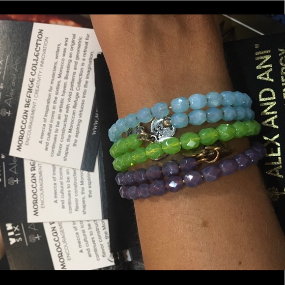 💙💚💜Set of 3 Vintage 66 Bohemian Jewel Wraps🌈 - Picture 3 of 4