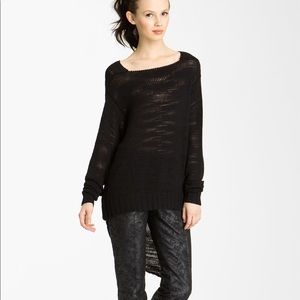 Rachel Zoe Asymmetrical Black Sweater