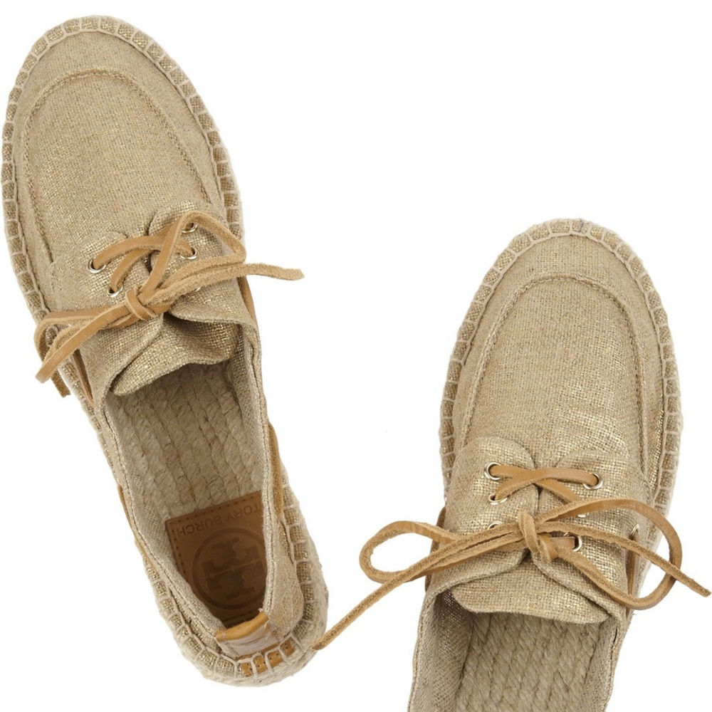 Tory Burch Metallic Blanton Espadrilles