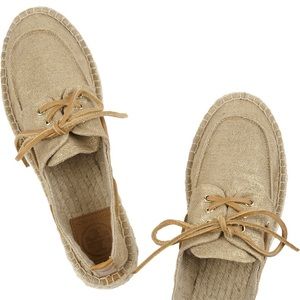Tory Burch Metallic Blanton Espadrilles