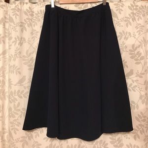 Navy midi skirt