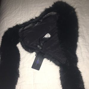 Faux Fur Hooded scarf