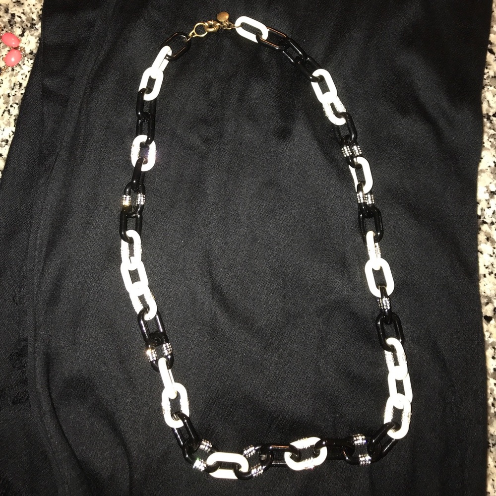 Black and white chain link J Crew necklace