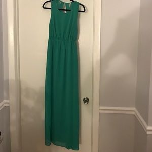 Maxi Dress, Large, green, back design