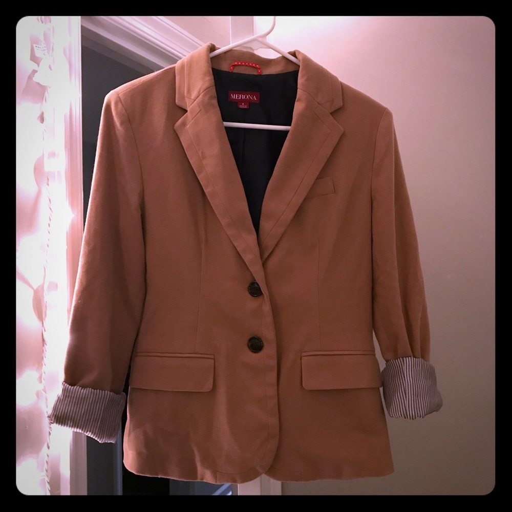 Tan button down blazer
