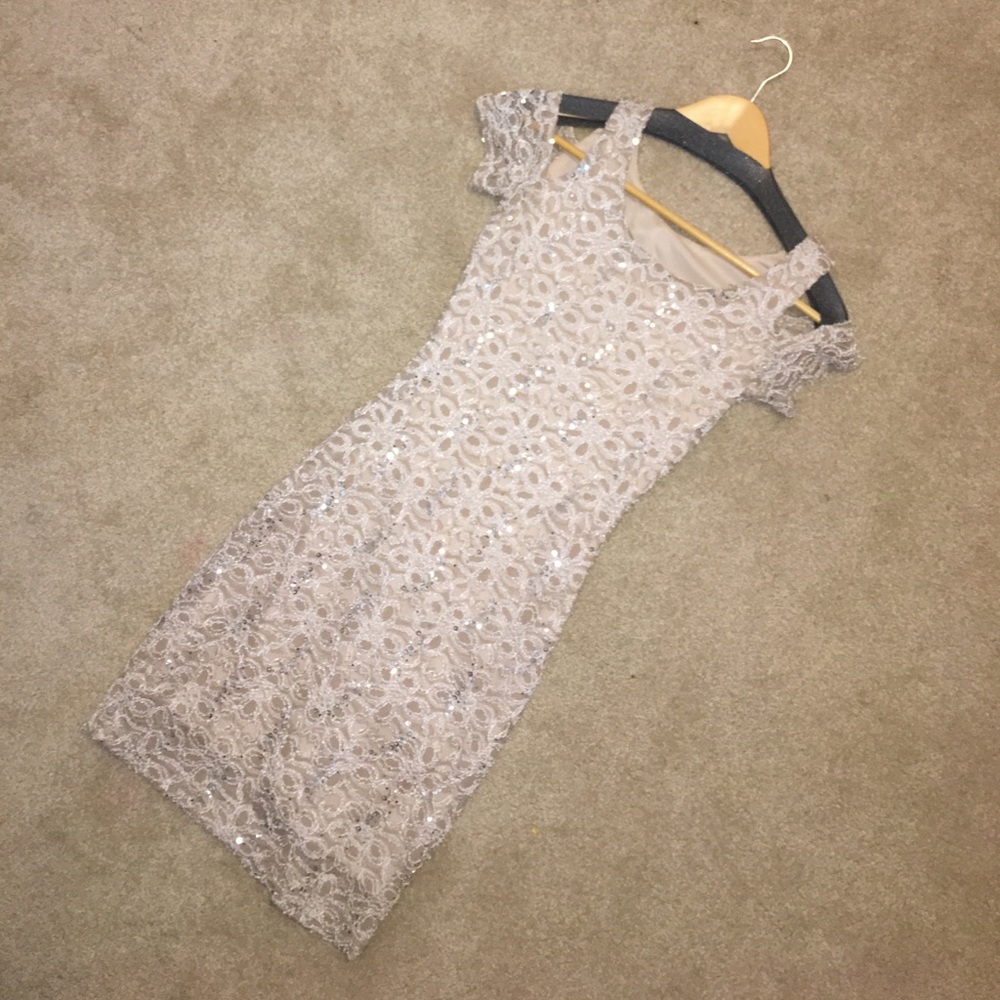 Nude homecoming dress