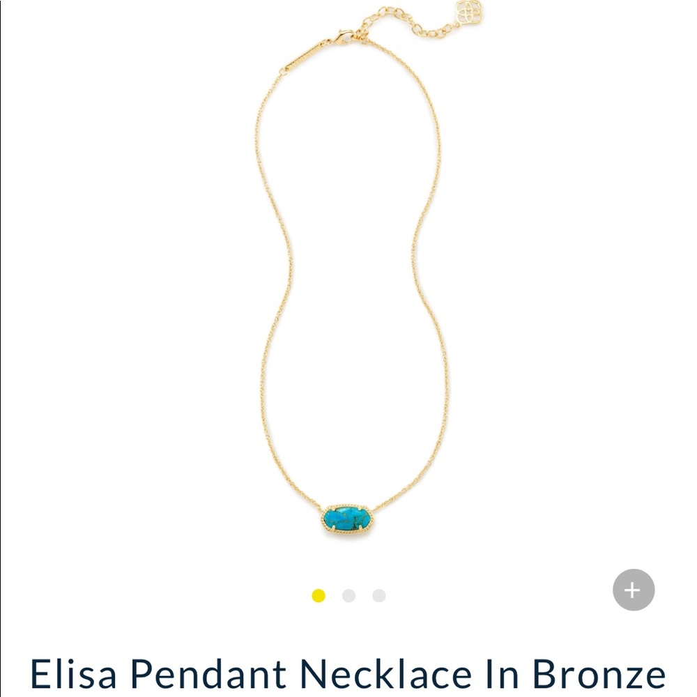 Kendra Scott veined turquoise Elisa necklace