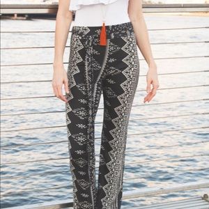 Grey bell pants with belt