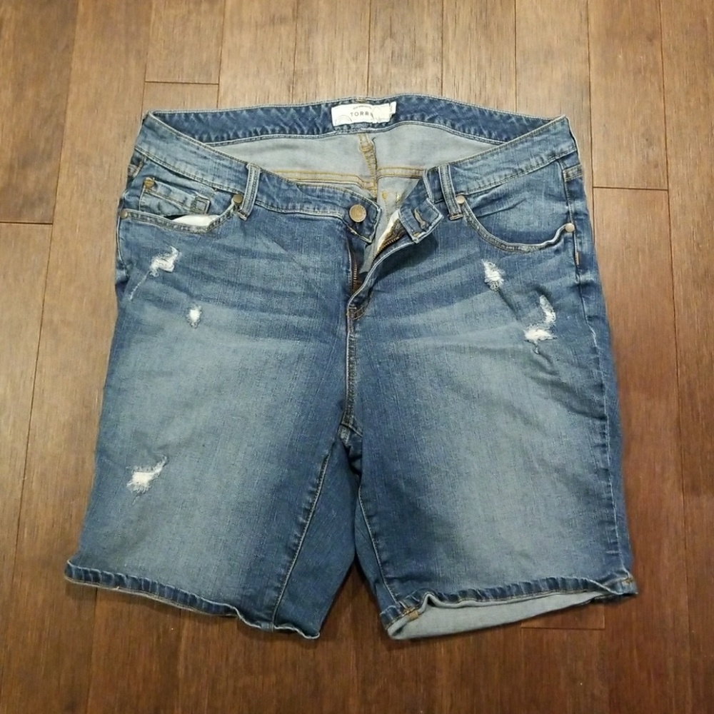 Denim Bermuda Shorts